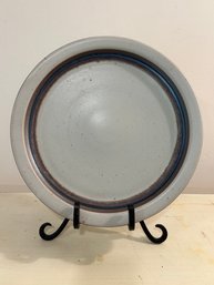 Vintage Otagiri Horizon Round Serving Platter 12 1/2' Gray Stoneware