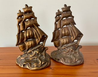 Vintage Brass Bookends