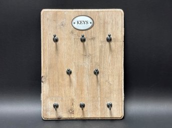 A Rustic, Wall-Hung Key Hook Board