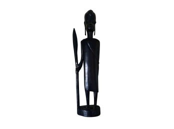 Wooden African Inspired Figural Tribal Sculpture