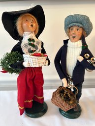 The Carolers - Woman With Broad Hat, Boy With Basket