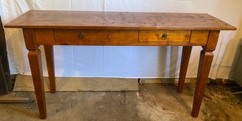 Two Drawer Contemporary Wooden Console