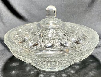 Vintage Windsor By Federal Clear Candy Dish W/ Lid