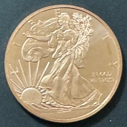 One AVDP Ounce .999 Fine Copper Round