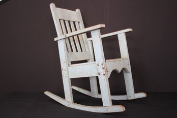 Cute Little Antique Wooden Rocking Chair - Great Look!