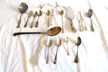 Antique Flatware Pieces Some Sterling Coin Silver
