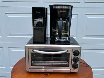 Kitchenaid Toaster Oven, Cuisinart Coffee Grinder, Black And Decker Coffee Maker