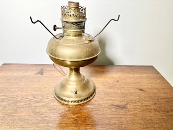 Early 20th Century Brass Kerosene Lamp