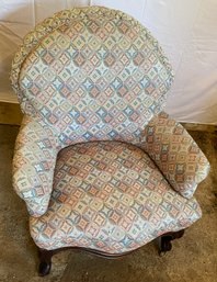 Reupholstered Antique Arm Chair