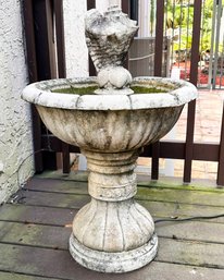 A Cast Stone Garden Fountain