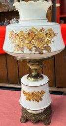 Gorgeous Vintage Floral Hurricane Lamp