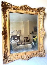 Vintage Italian Gilded Carved Wood Mirror