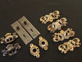 Late 1800s Incredible Antique Brass Hardware Collection