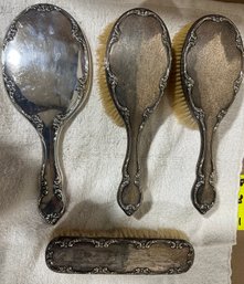 Antique Sterling 4 Piece Vanity Set