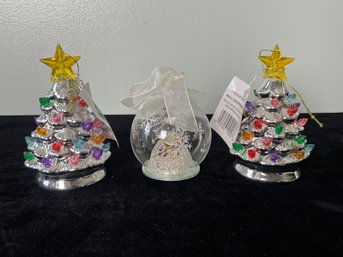 Pair Of Colorful Christmas Tree Ornaments
