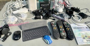 Electronics Lot - Camera, Clickers, Wires, Etc.