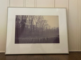Peter Hirsch (American, 1936 - 2001) Framed Photograph Waterfall At Forest Edge