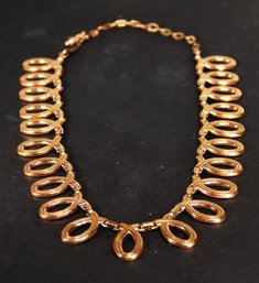 SIGNED 'RENOIR' SOLID COPPER 'LOOP' PATTERN NECKLACE 18' LONG