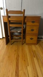 Antique Desk With Chair