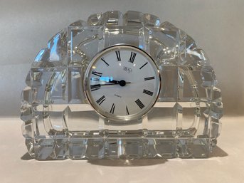 Mikasa Crystal Desk Clock, Made In Germany