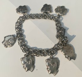 Beautiful Vintage Sterling Silver Mothers Charm Bracelet (D)