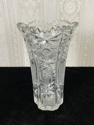 Vintage American Brilliant Period Cut Glass Vase