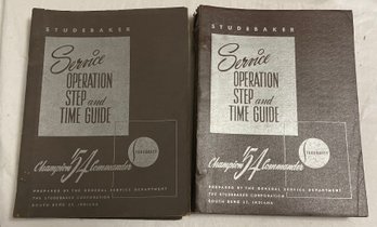 Two 1954 Studebaker Service Operation Step And Time Guides