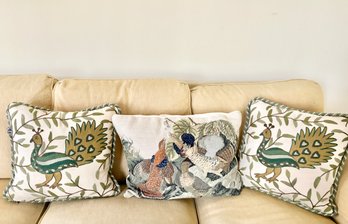 Three Gorgeous Embroidered Throw Pillows