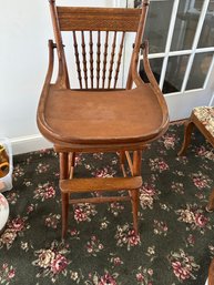 Antique  Victorian Child's High  Chair