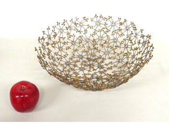 A Split P Brand Open Wirework Berry Vine Console Bowl