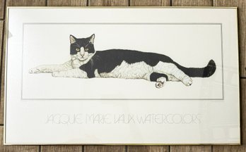 A Jacquie Marie Vaux Watercolor Print - Cat