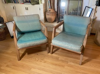 A PAIR OF MCM ALL ORIGINAL ARMCHAIRS