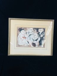 Ink Art In Frame - Artist Signed