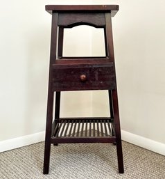 A Mahogany Telephone Table, Or Plant Stand