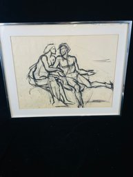 Figure Composition In Frame - Artist Signed