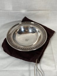 Tiffany & Co Sterling 925 Silver Reticulated Bowl 17761 Makers 6940 925-1000 6x1.5 Monogrammed 'AJW'