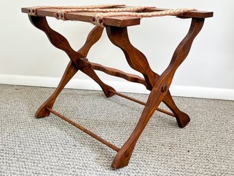 An Antique Oak Luggage Rack