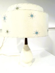 Mid Century Modern Table Lamp With 2 Tier Atomic Shade