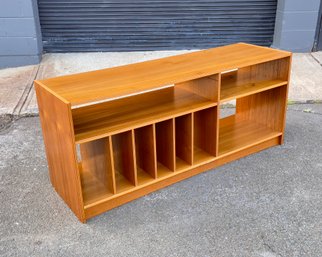 Danish Modern Teak Media Cabinet Room Divider By Faarup Mobelfabrik - Finished On Both Sides