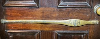 Vintage Long Brass Push Bar For Door