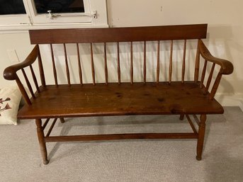 Antique Maple Hitchcock Bench