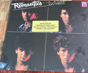 THE ROMANTICS - IN HEAT - VINYL LP 1983 W/ LYRICS SLEEVE- HYPE -IN SHRINK - VG CONDITION