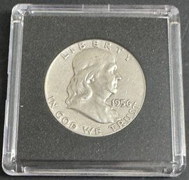 1956 Benjamin Franklin Silver Half Dollar