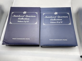 Statehood Quarters Collection By The Postal Commemorative Society. 2 Volumes , 50 Plates.