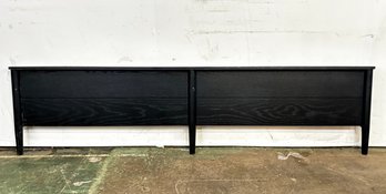 A Blackened Oak King Headboard, Very Low, By Universal Furniture