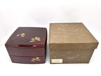 New In Box Genuine Lacquer Juubako Tiered Box For Osechi Ryori  (New Year's Foods)