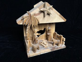 Wood Carved Nativity Scene