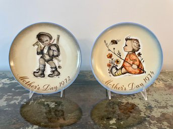 Limited Edition 1972 & 1974 Sister Berta Hummel Mother's Day Plates