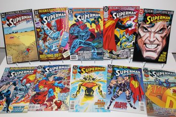 9 DC Superman - Man Of Steel Comics #21-#30 (1991 Series)