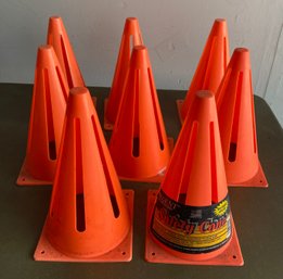 Eight Safety Cones